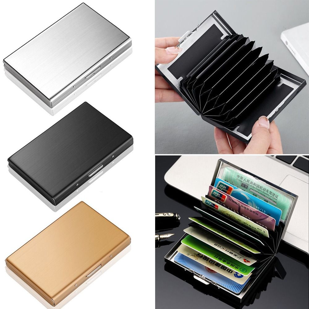 Slim Card Slot Case - 10 Slots Stainless Credit Card Holder