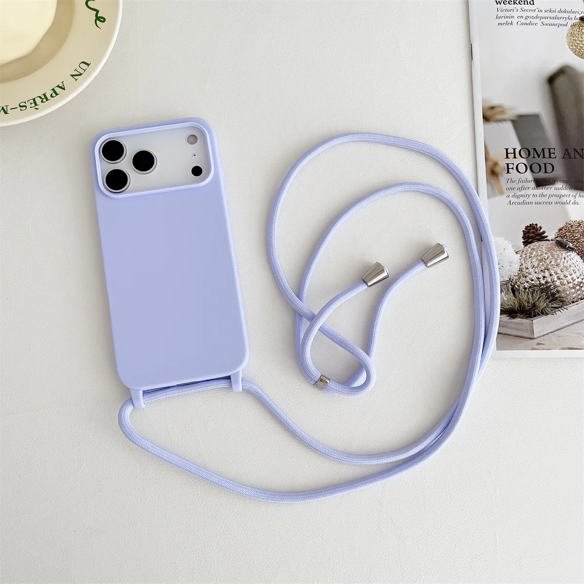 Silicone Liquid Case - Crossbody Lanyard Liquid Silicone Soft Phone