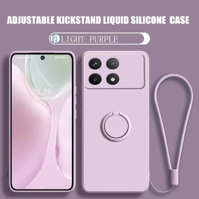 Silicone Liquid Case - Luxury Liquid Silicone Magnetic Holder Stand