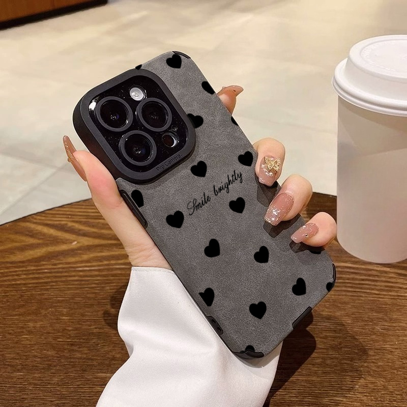 Phone Cases Expensive - New Luxury Black Love Heart Soft
