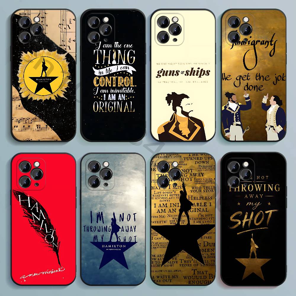 Phone Cases Hamilton - Hamilton Musical Lyrics Black Soft TPU