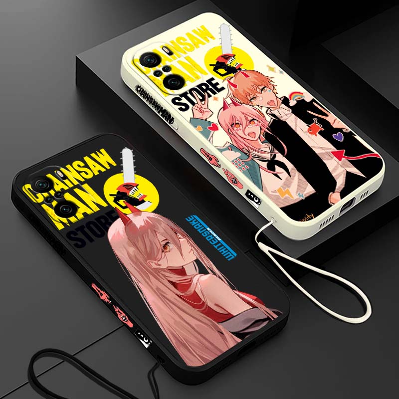 Silicone Liquid Case - Anime Chainsaw Man power Denji Cover