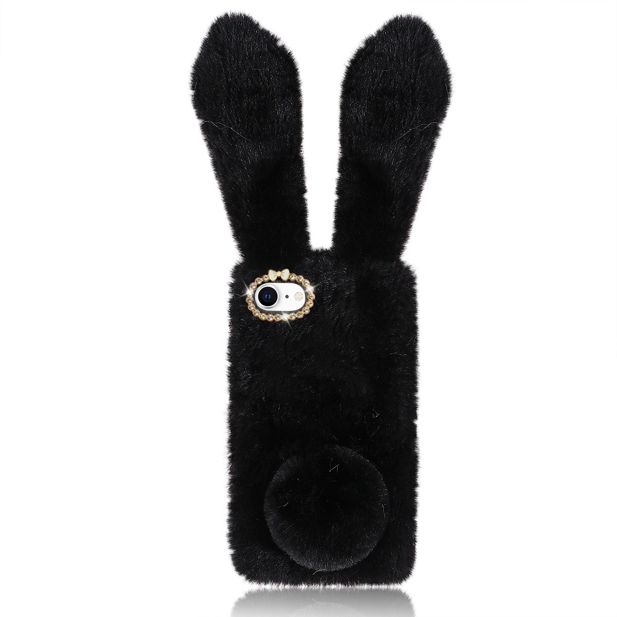 Phone Cases Designer - Black Adorable Rabbit Design Phone Case