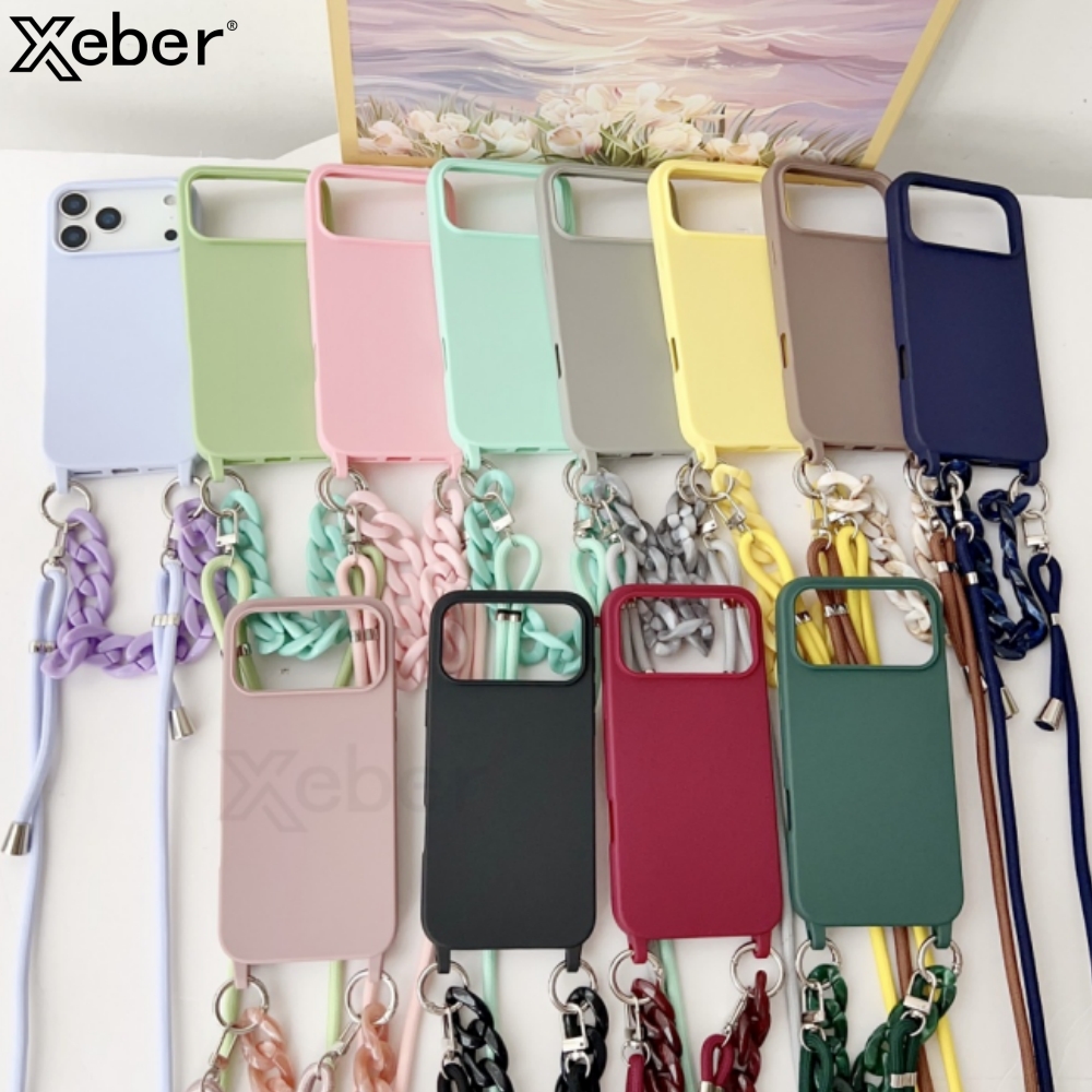 Silicone Liquid Case - Crossbody Lanyard Acrylic Bracelet Matte Soft