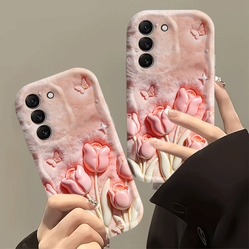 Phone Cases Designer - 2D Flat Design Pink Tulip Phone