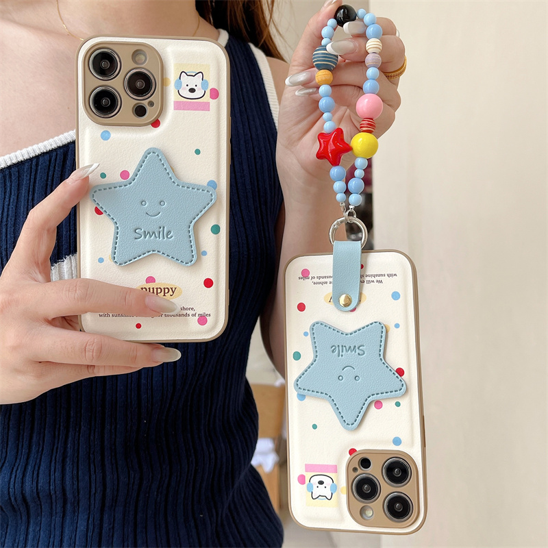 Phone Cases With Loop - Color Polka Dot Cute Star Phone