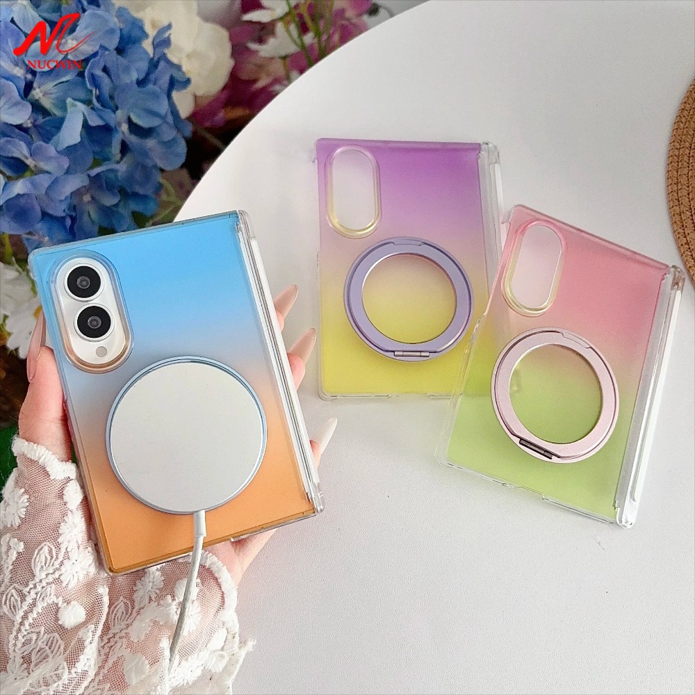 Gradient Color Case - Colorful Gradient 360° Rotating Bracket for