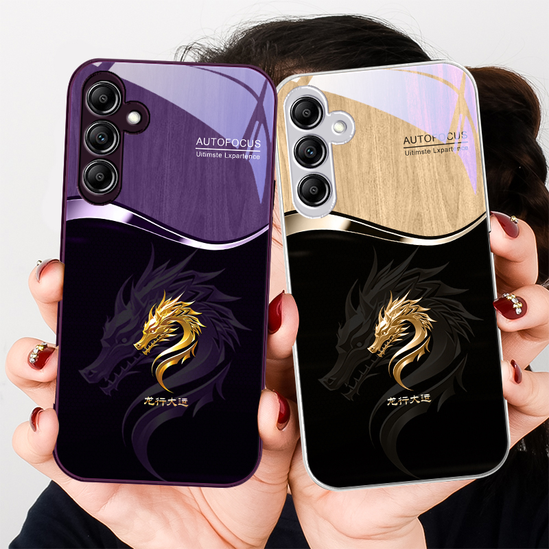 Gradient Color Case - Gradient Golden Dragon For Samsung A20
