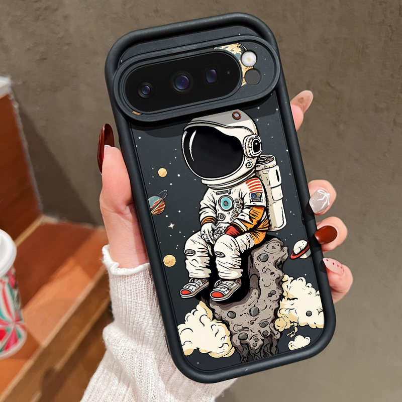 Phone Cases Google Pixel 9A - Cartoon Astronaut Print TPU Phone Case