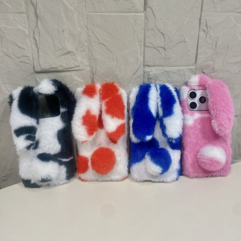Phone Cases Iphone 15 - Cute Rabbit Design Fluffy Phone Cases