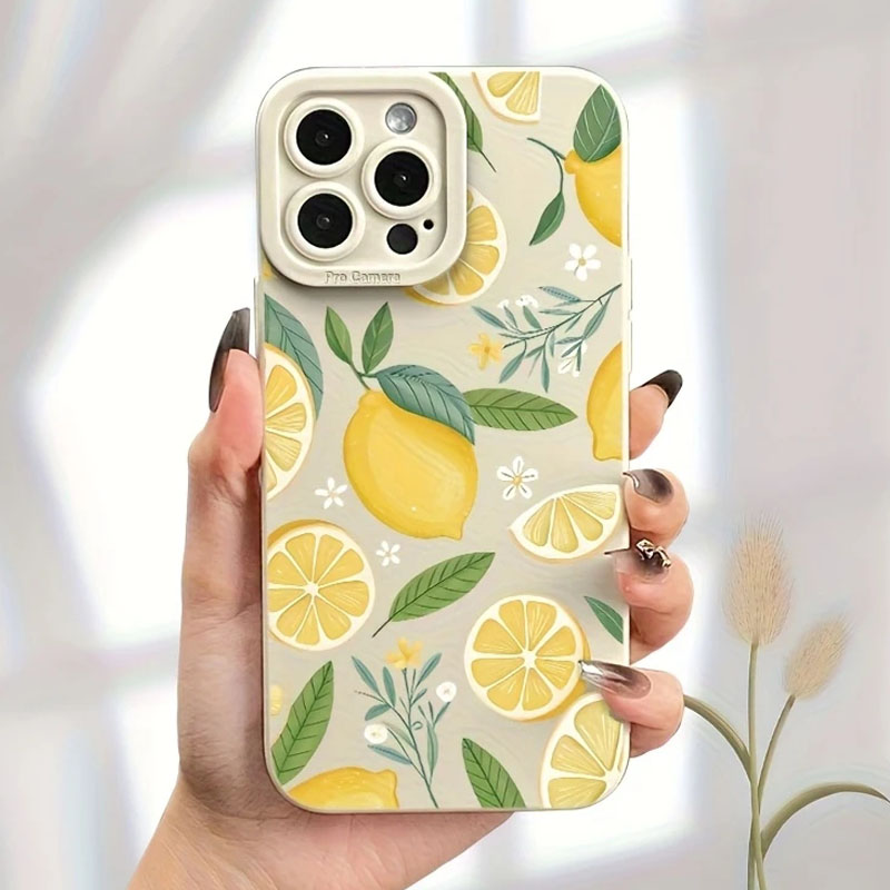Phone Cases Australia - Cute Creative Fruit Lemon Pattern Phone