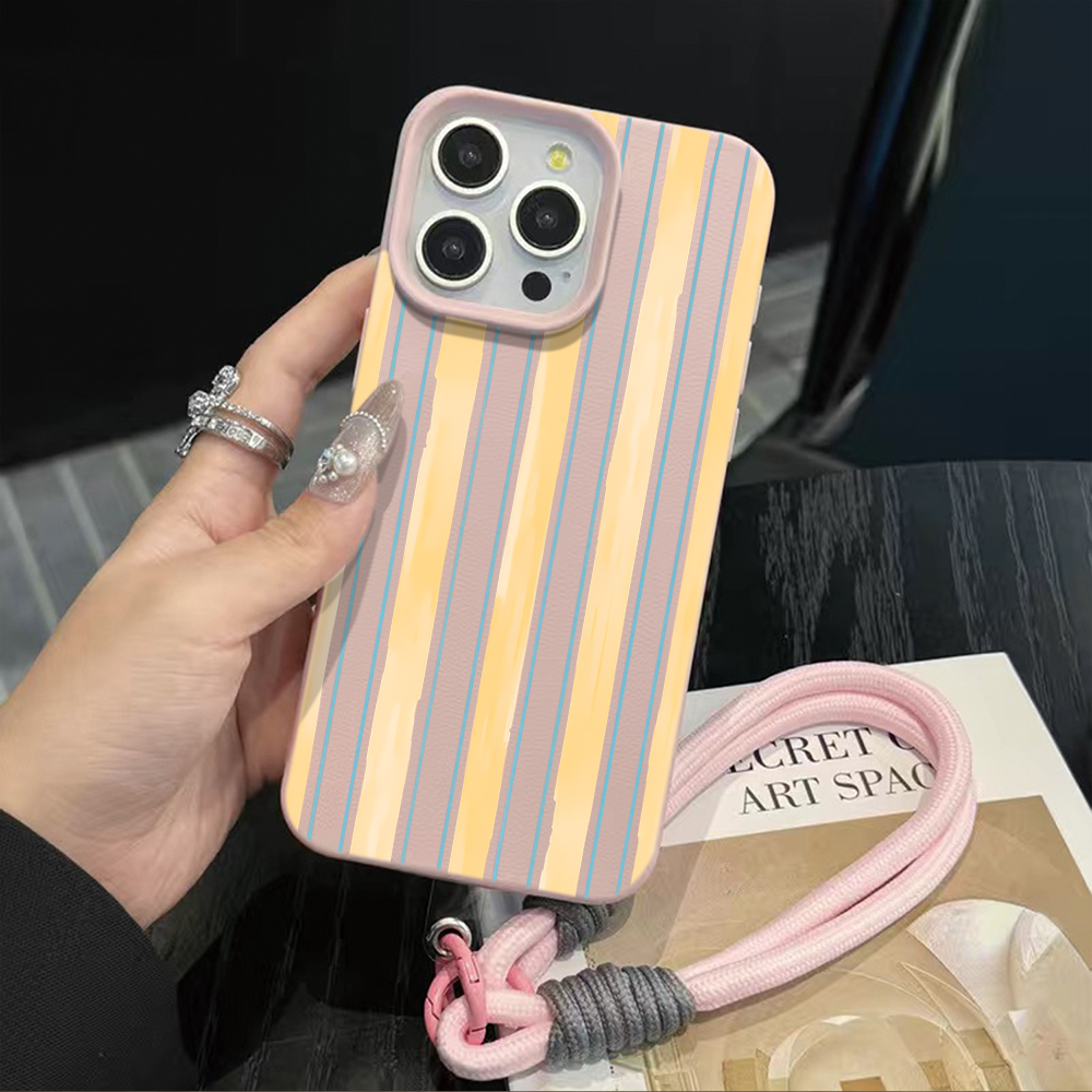 Contrast Stripe Hand Wrist Str - огляд і ціна Phone Cases With Loop