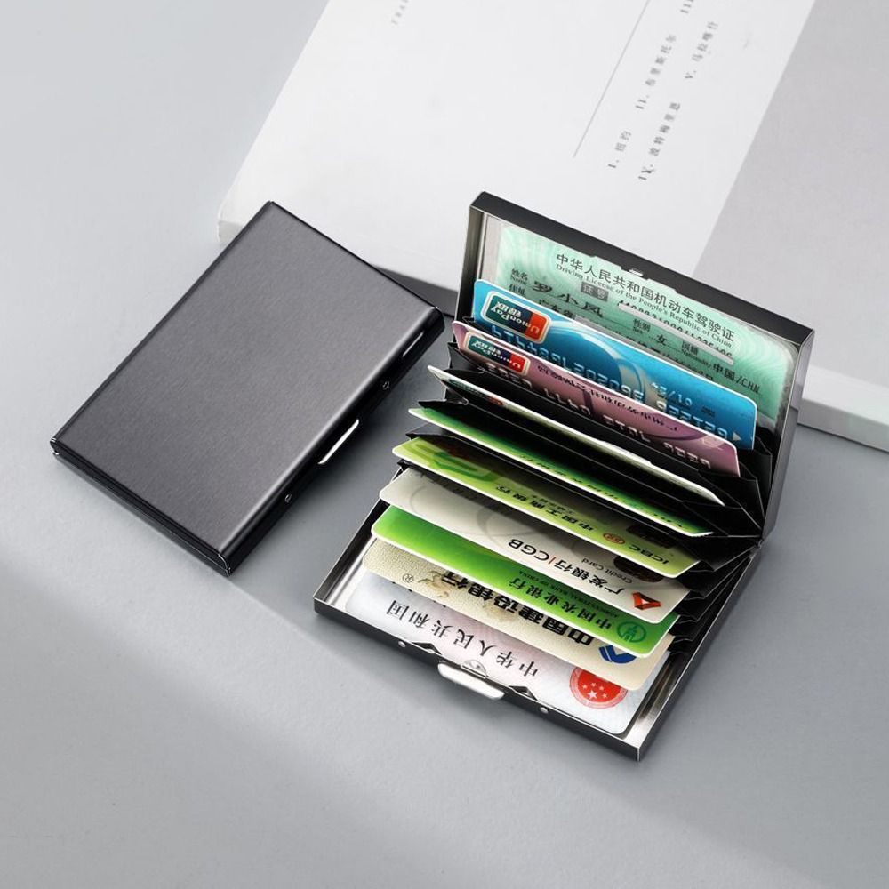 10 Slots Stainless Credit Card - огляд і ціна Slim Card Slot Case