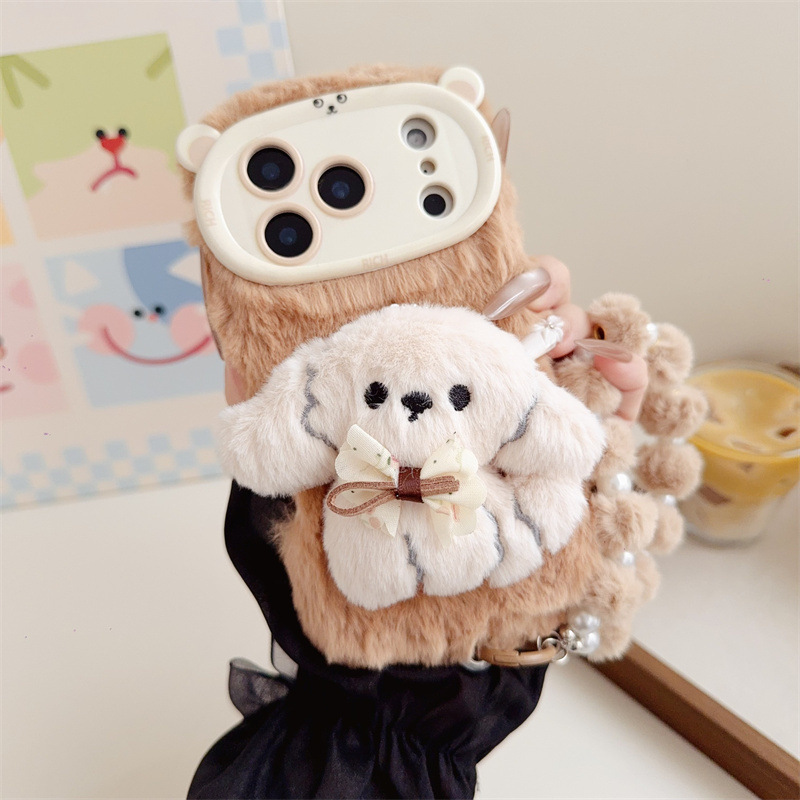 3D Cartoon Bowknot Puppy Warm  - огляд і ціна Phone Cases Iphone 15