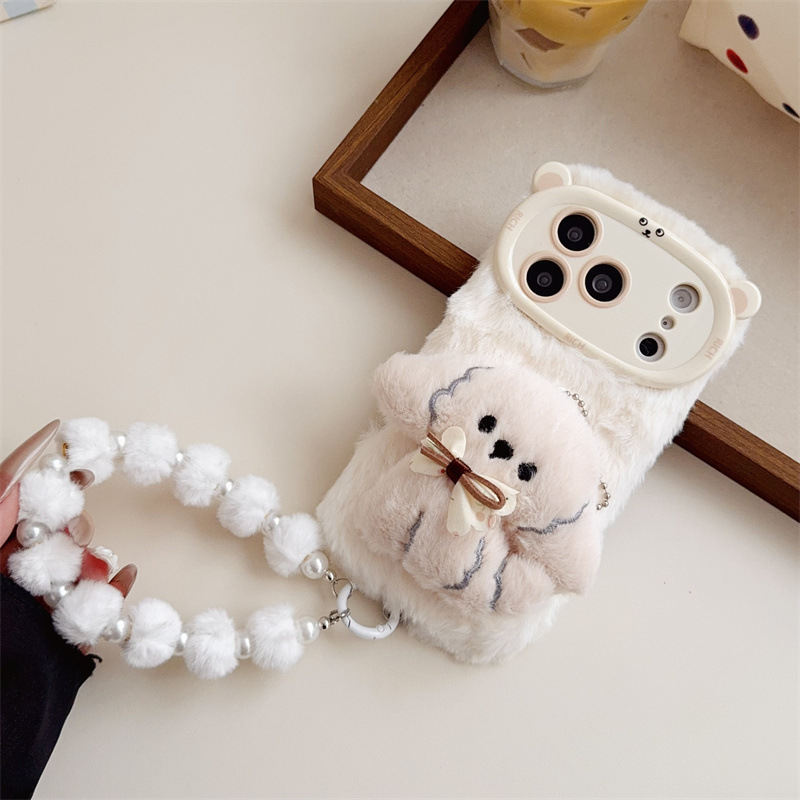 3D Cartoon Bowknot Puppy Warm  - огляд і ціна Phone Cases Iphone 15