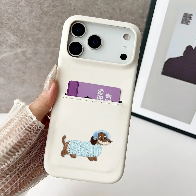 Fashion Cute Dog Pattern PU Le - огляд і ціна Slim Card Slot Case