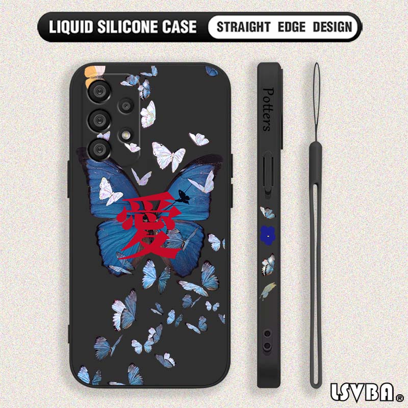 Blue butterfly fashion For Sam - огляд і ціна Silicone Liquid Case