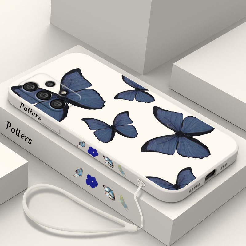 Blue butterfly fashion For Sam - огляд і ціна Silicone Liquid Case