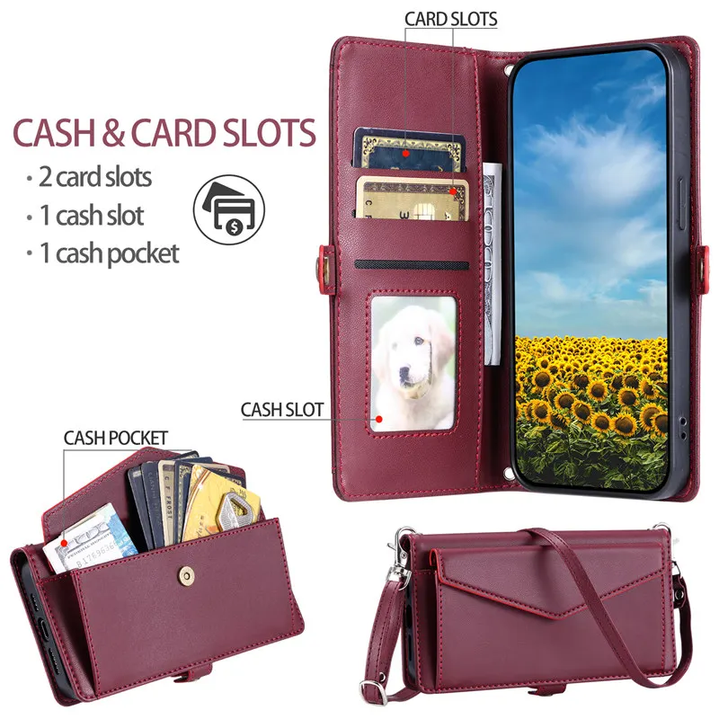Crossbody Flip Leather Case Fo - огляд і ціна Phone Cases Australia