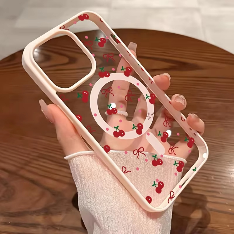 Red Cherry Printed Magnetic Ph - огляд і ціна Phone Cases Hard