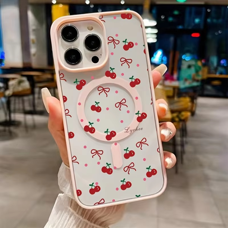 Red Cherry Printed Magnetic Ph - огляд і ціна Phone Cases Hard