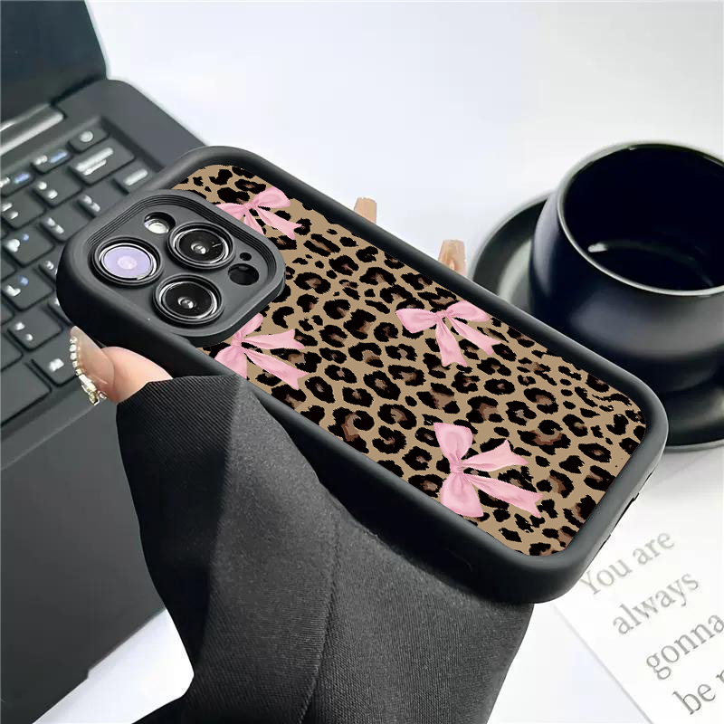Luxury Leopard Print Bow Phone - огляд і ціна Phone Cases Rugged