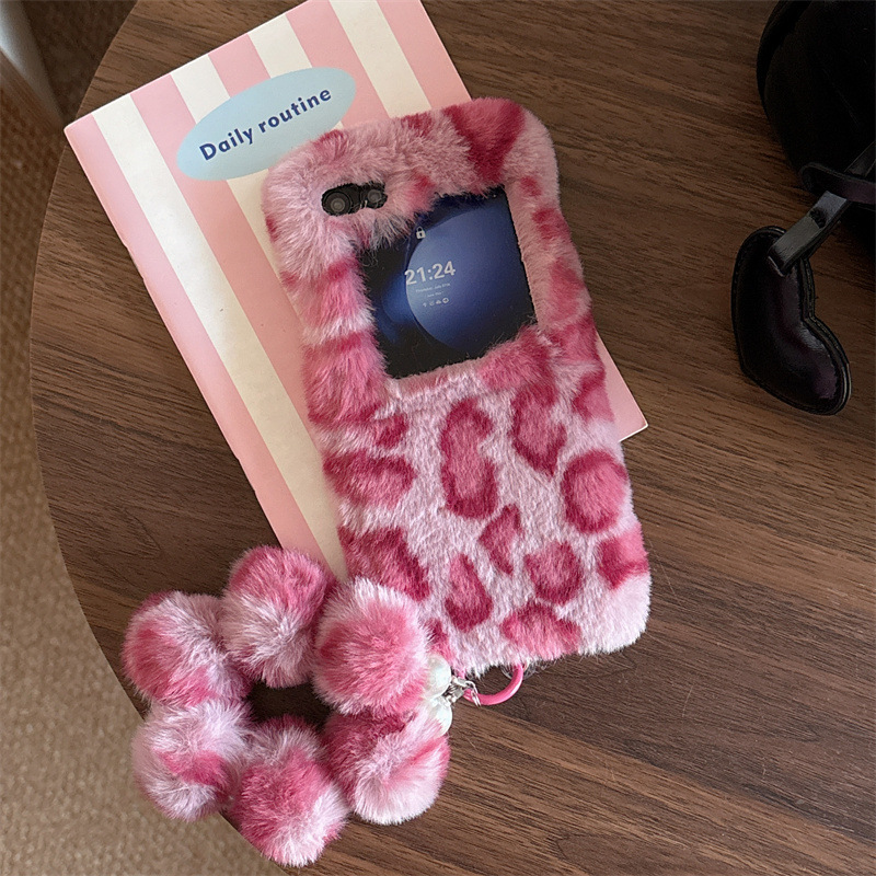 Fashion Leopard Print Fluffy P - огляд і ціна Phone Cases With Loop