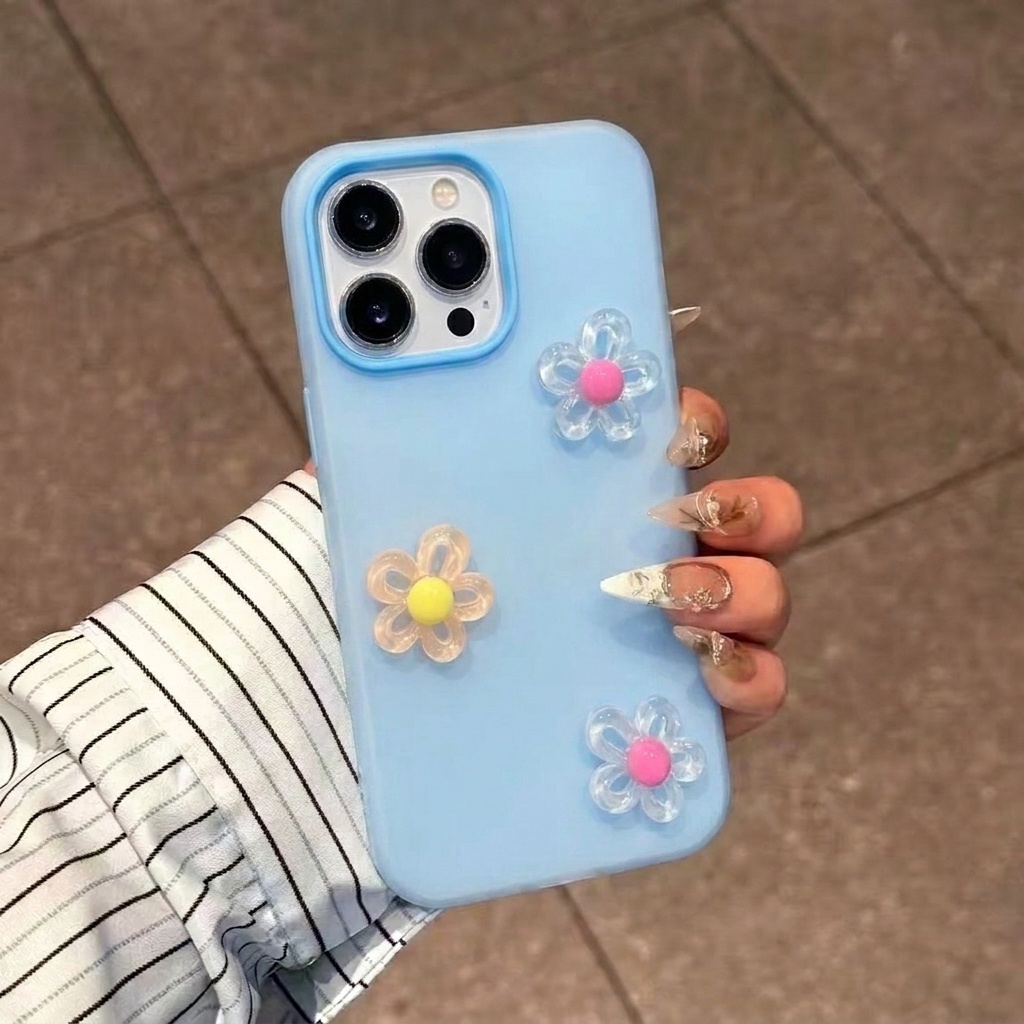 Blue 2 In 1 With 3D Diy Flower - огляд і ціна Phone Cases Diy