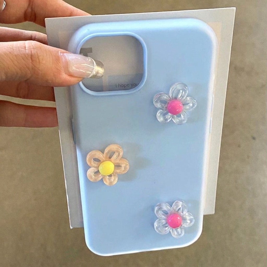 Blue 2 In 1 With 3D Diy Flower - огляд і ціна Phone Cases Diy