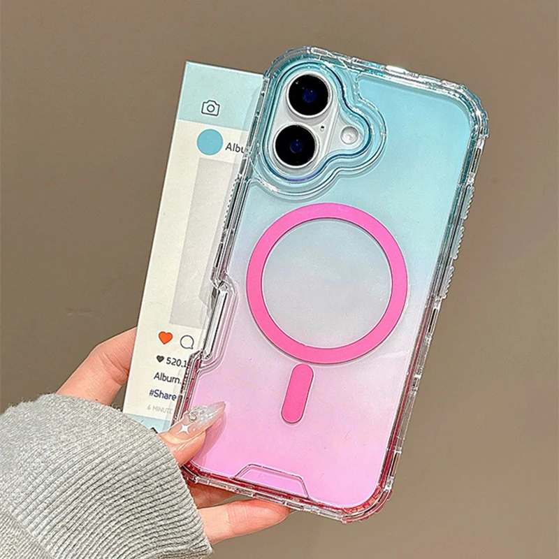 Hottest 3IN1 Gradient Clear fo - огляд і ціна Gradient Color Case