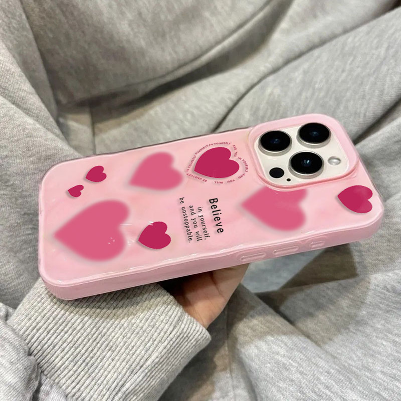 Luxury Pink Love Heart Folds T - огляд і ціна Phone Cases Expensive