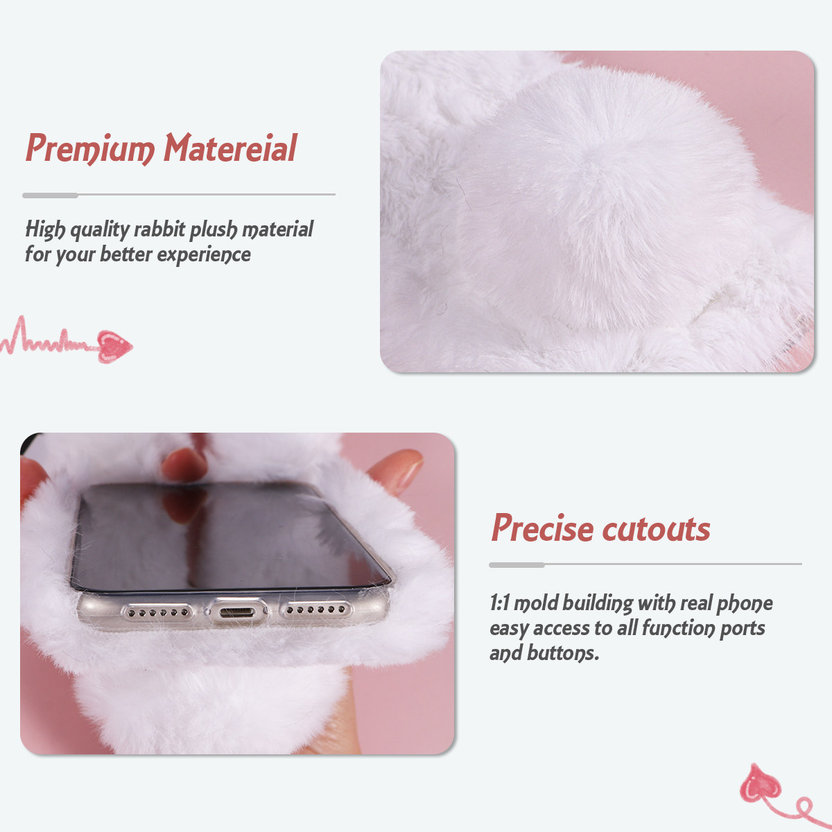 White 6.1 Inch Adorable Rabbit - огляд і ціна Phone Cases Designer