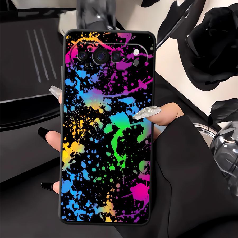 Rainbow Paint Splatters Funda  - огляд і ціна Phone Cases Google Pixel 9A