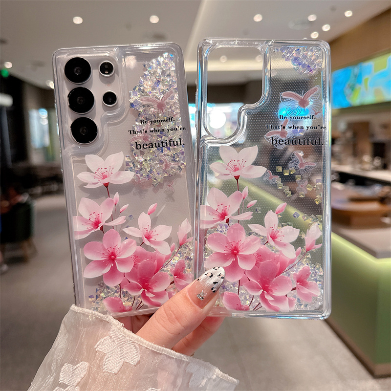 Glitter Rhinestone Quicksand C - огляд і ціна Silicone Liquid Case